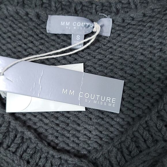 New MM Couture chunky knit cropped sweater Size Small - Picture 3 of 6